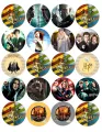 List jedlých koleček na cupcakes – Harry Potter (červená, žlutá, modrá)