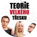 Kulatý jedlý obrázek na dort – Teorie velkého třesku, Sheldon, Penny, Leonard (bílá, černá, červená)