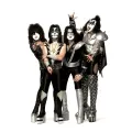 Obdélníkový jedlý obrázek na dort – Kiss (černá, stříbrná, bílá)