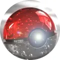 Kulatý jedlý obrázek na dort – Pokémon, Křišťálový 3D Pokéball s bublinkami (červená, šedá, bílá)