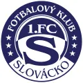Kulatý jedlý obrázek na dort – FC Slovácko (modrá, bílá)