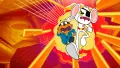 Obdélníkový jedlý obrázek na dort – Danger Mouse (žlutá, červená, bílá)