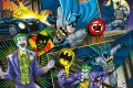 Obdélníkový jedlý obrázek na dort – Batman (modrá, fialová, žlutá)
