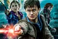 Obdélníkový jedlý obrázek na dort – Harry Potter a relikvie smrti (modrá, tyrkysová, černá)