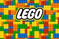 Obdélníkový jedlý obrázek na dort – Lego kostičky (červená, modrá, žlutá)