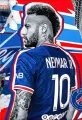 Obdélníkový jedlý obrázek na dort – Neymar (modrá, červená, bílá)