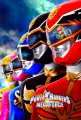 Obdélníkový jedlý obrázek na dort – Power Rangers (červená, modrá, černá)