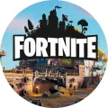 Kulatý jedlý obrázek na dort – Fortnite 22 (modrá, hnědá, černá)