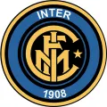 Kulatý jedlý obrázek na dort – Inter Milán (modrá, černá, žlutá)