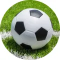 Kulatý jedlý obrázek na dort – Fotbal, Kopačák (zelená, bílá, černá)