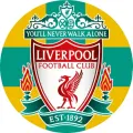 Kulatý jedlý obrázek na dort – Liverpool, Green and Yellow (zelená, žlutá, červená)