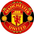 Kulatý jedlý obrázek na dort – Manchester United, Black (červená, černá, žlutá)