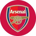 Kulatý jedlý obrázek na dort – Arsenal Londýn, Red (červená, bílá, zlatá)
