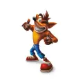 Kulatý jedlý obrázek na dort – Crash Bandicoot, palce nahoru na bílém (žlutá, modrá, červená)