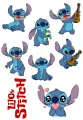 Obdélníkový jedlý papír k výřezu – Lilo & Stitch, postavičky (modrá, fialová, červená)
