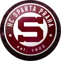 Kulatý jedlý obrázek na dort – HC Sparta Praha (hnědá, bílá)