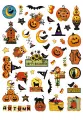 List jedlých koleček na cupcakes – Halloween, strašák do zelí, sovy a dýně (žlutá, černá, hnědá)