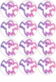 List jedlých koleček na cupcakes – Halloween, neonový růžovofialový duch (fialová, růžová, bílá)