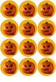 List jedlých koleček na cupcakes – Halloween, svítící vyřezávaná dýně (žlutá, černá)