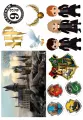 Obdélníkový jedlý papír k výřezu – Harry Potter, mix (zlatá, černá, zelená)