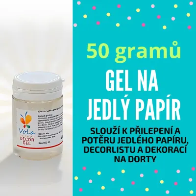 Gel na jedlý papír 50 g – na kulatý obrázek do 21 cm