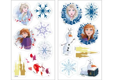 Frozen – postavy, věže a listí k vystřižení – jedlý papír k výřezu