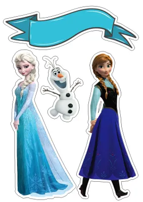 Frozen – Elsa, Anna a Olaf se stuhou – jedlý papír k výřezu