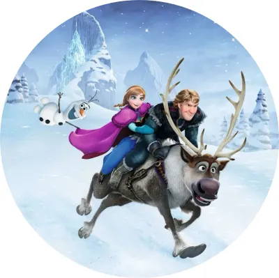 Frozen – Bláznivá jízda – jedlý obrázek na dort