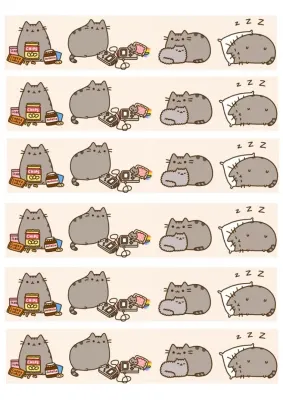 Pusheen – jedlý papír k výřezu