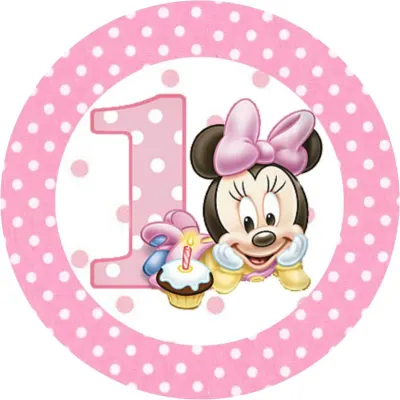 Minnie – 1. narozeniny 2 – jedlý obrázek na dort