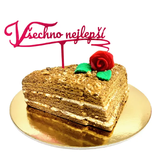 3D zápich Všechno nejlepší 17 cm – pro holky