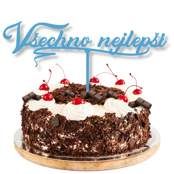 3D zápich Všechno nejlepší 18 cm – pro kluky