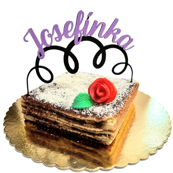 3D zápich Dortová jmenovka oblouček DUO – multicolor