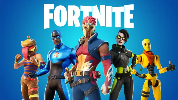 Obdélníkový jedlý obrázek na dort – Fortnite, Beef Boss, Dummy a zlatá helma (modrá, žlutá, černá)