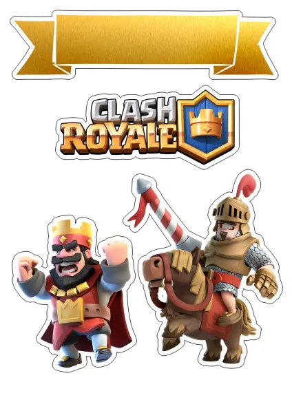 Obdélníkový jedlý papír k výřezu – Clash Royale (zlatá, červená, hnědá)