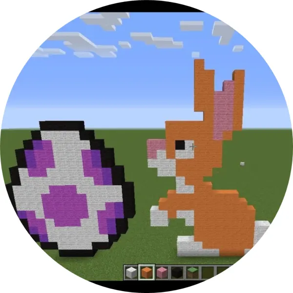 Kulatý jedlý obrázek na dort – Minecraft, Vajíčko (zelená, modrá, žlutá)