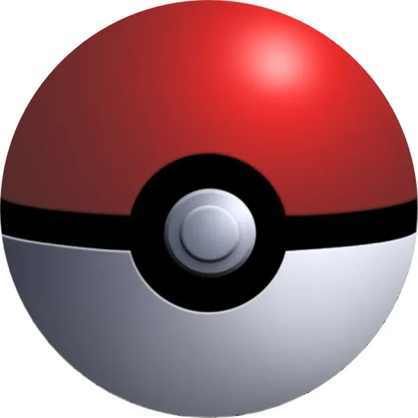 Kulatý jedlý obrázek na dort – Pokémon, 3D Pokéball (červená, bílá, černá)