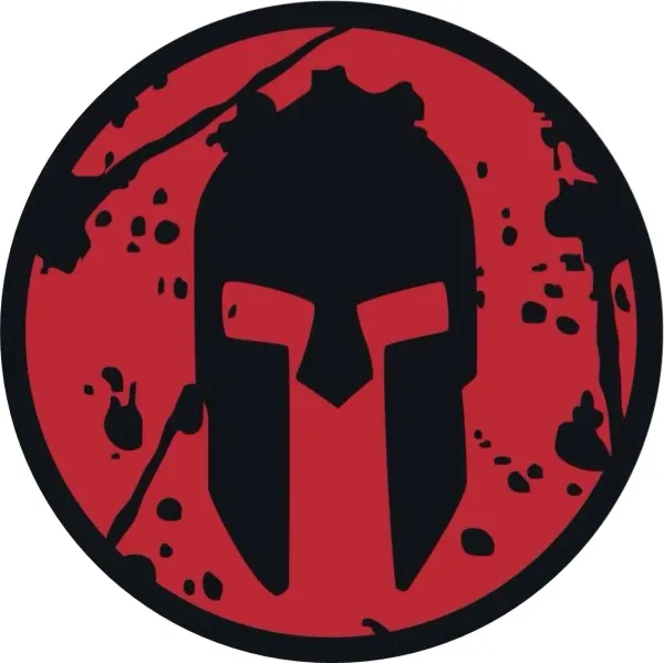 Kulatý jedlý obrázek na dort – Spartan Race (červená, černá)