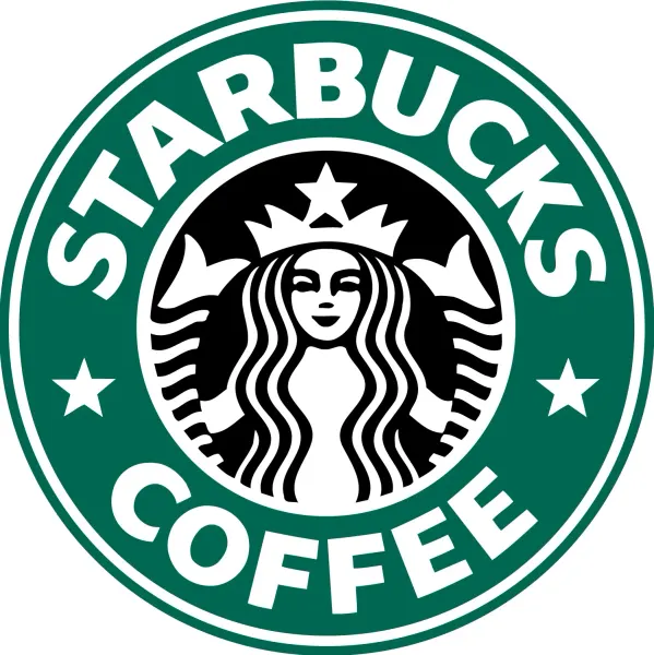 Kulatý jedlý obrázek na dort – Starbucks (zelená, bílá, černá)