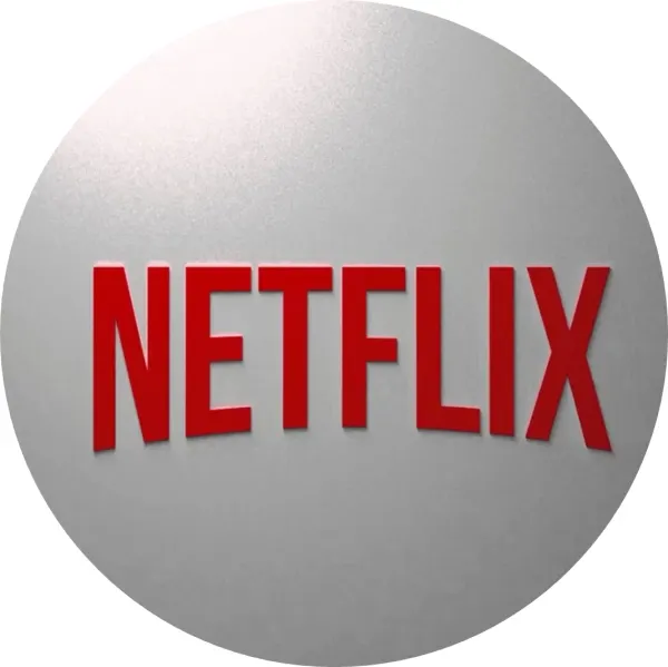 Kulatý jedlý obrázek na dort – Netflix (červená, šedá, bílá)