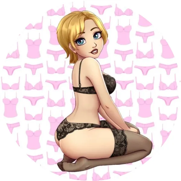 Kulatý jedlý obrázek na dort – Sexy dívka (růžová, černá, bílá)