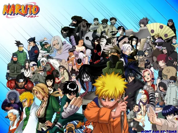 Obdélníkový jedlý obrázek na dort – Naruto, Sasuke, Sakura a Kakashi s logem (modrá, černá, červená)