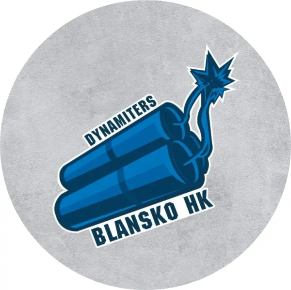 Kulatý jedlý obrázek na dort – HK Blansko (modrá, šedá, bílá)