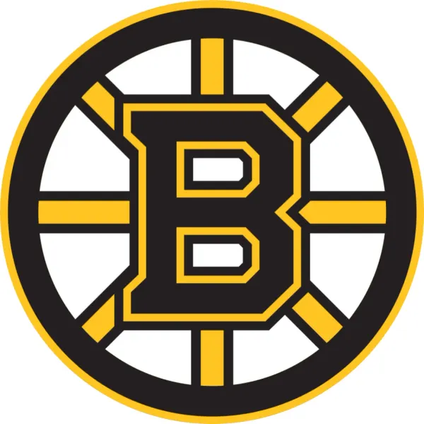 Kulatý jedlý obrázek na dort – Boston Bruins (černá, žlutá, bílá)