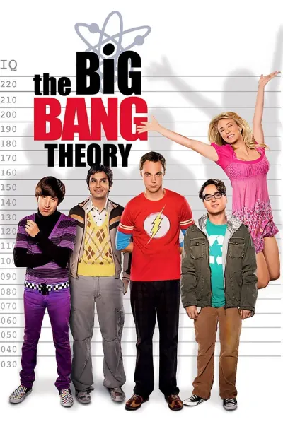Obdélníkový jedlý obrázek na dort – Big Bang Theory, celá pětice a IQ stupnice (bílá, červená, černá)