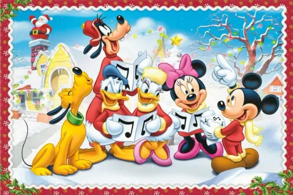 Obdélníkový jedlý obrázek na dort – Disney, Koleda (červená, modrá, bílá)