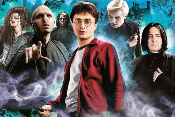 Obdélníkový jedlý obrázek na dort – Harry Potter a princ dvojí krve (modrá, černá, červená)