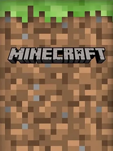 Obdélníkový jedlý obrázek na dort – Minecraft, Blok země s nápisem (hnědá, zelená, šedá)