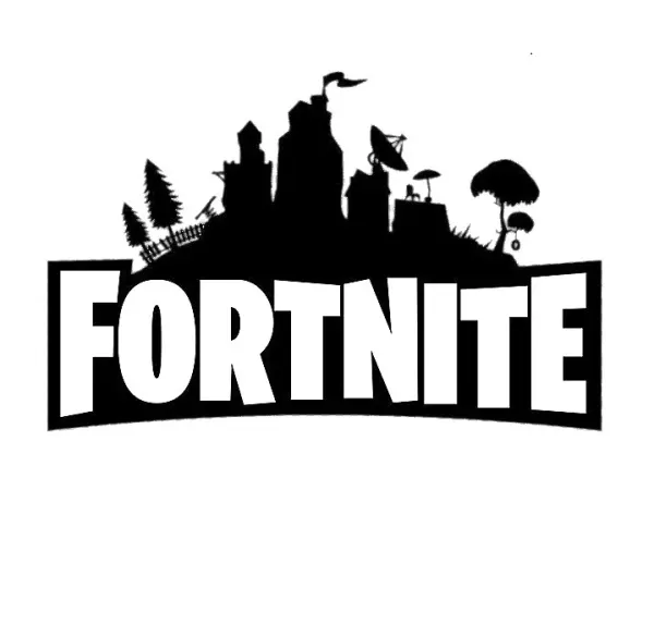 Kulatý jedlý obrázek na dort – Fortnite, Black (černá, bílá)