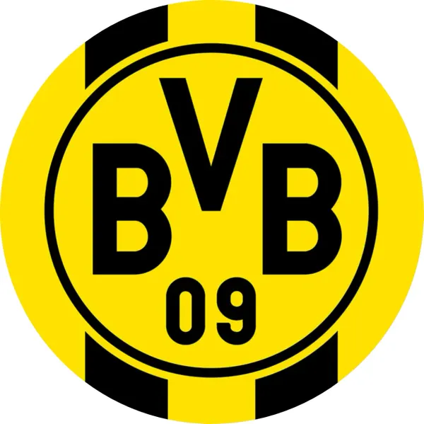 Kulatý jedlý obrázek na dort – Borussia Dortmund (žlutá, černá)